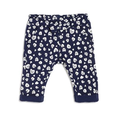 Girls Dark Blue Fleece Long Trousers